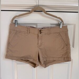 EUC American Eagle Outfitters khaki brown tan chino shorts 14 soft!!